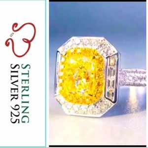 Yellow 5-stone Eternity Brand Ring 925
